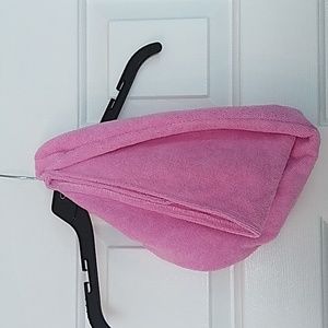 Pink hair towel